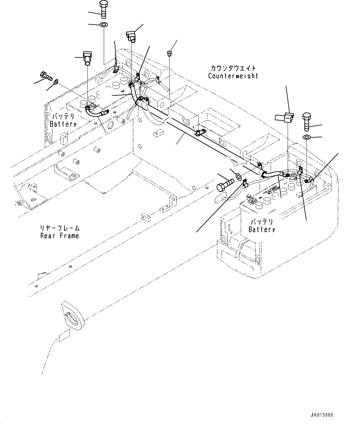 Wheel Loaders Komatsu / WA200-6 S/N 70001-UP(0000199c) / Rear Electric Wiring Harness, Wiring Harness (#70001-)(E010006 : E0202-003006)