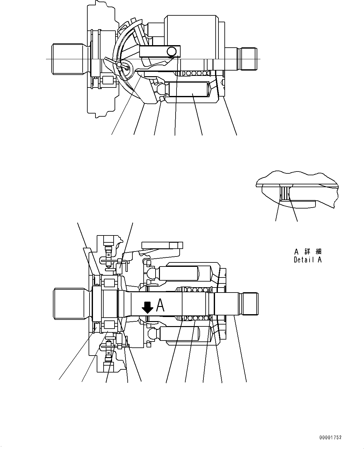 Wheel Loaders Komatsu / WA200-6 S/N 70001-UP(0000199c) / Hydrostatic Transmission (HST) Pump and Motor, Inner Parts, Pump (2/14) (#70001-)(F003003 : F2430-001002)