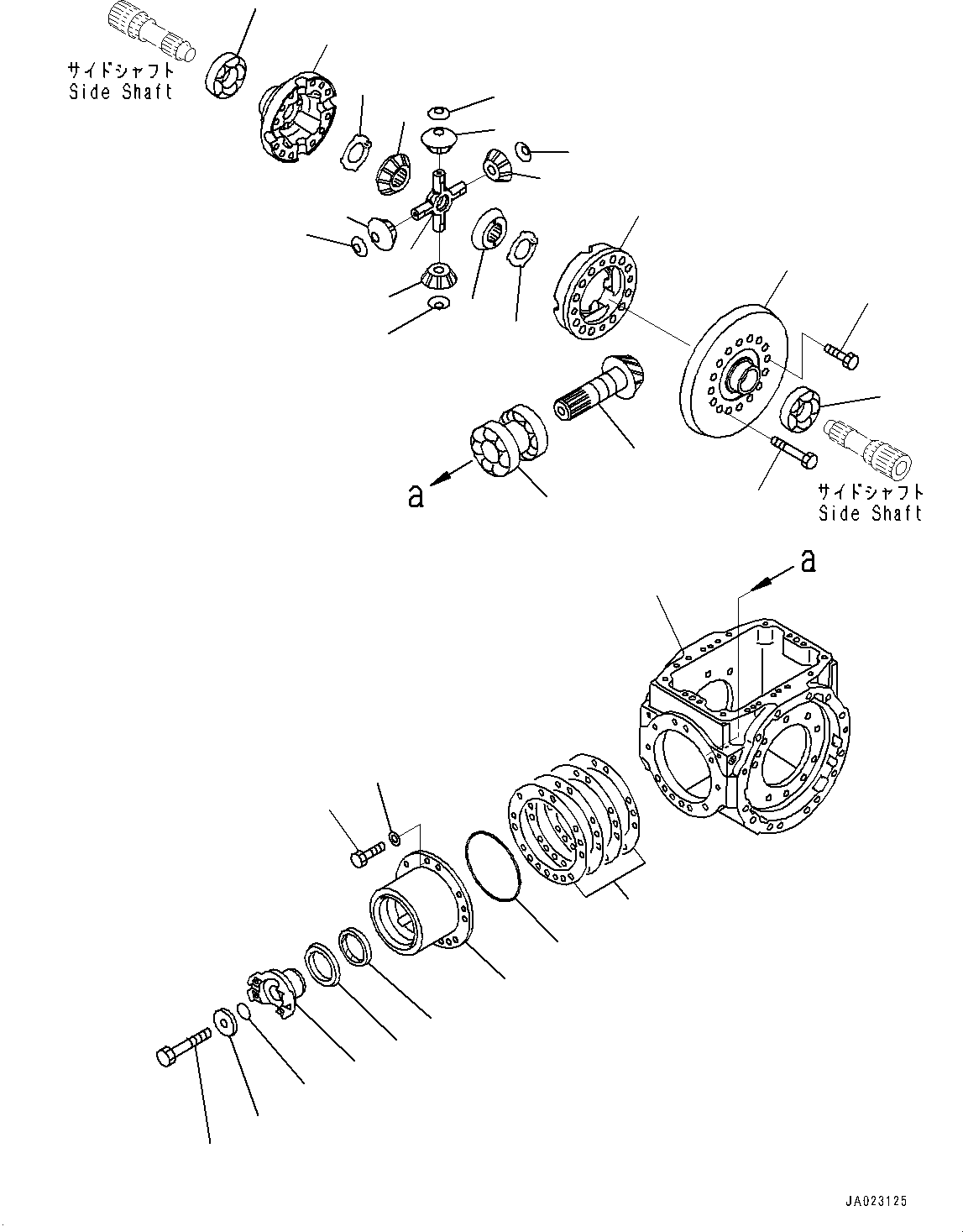 Wheel Loaders Komatsu / WA200-6 S/N 70001-UP(0000199c) / Rear Axle, Cover and Brake (#70001-)(F010004 : F4500-001004)