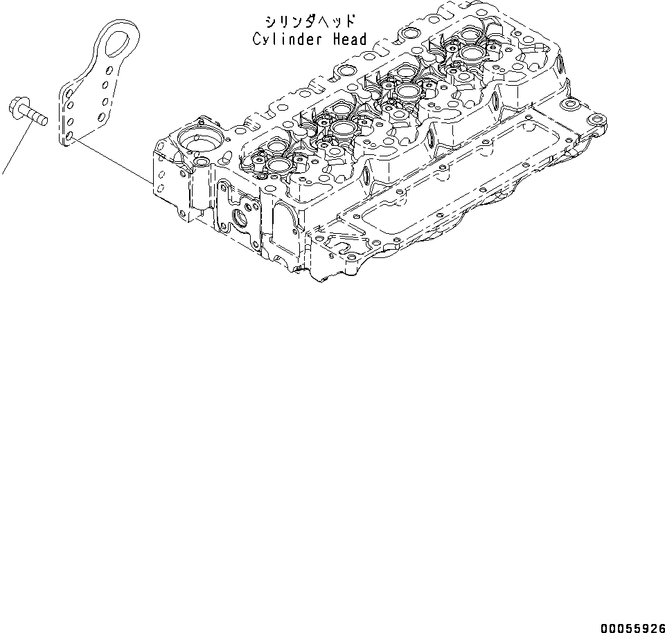 Komatsu parts book diagram for SAA4D107E-1D S/N 26527701-UP (For PC160LC-8): LIFTING BRACKET MOUNTING (#26527701-)
