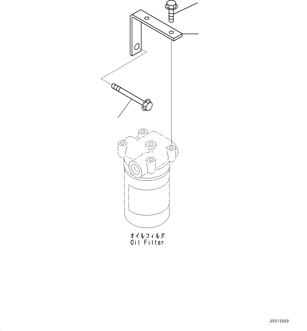 Engines Komatsu / SAA4D107E-1D S/N 26527701-UP (For PC160LC-8)(0000205c) / Engine Oil Filter Bracket (#26556885-)(C005001 : A3110-002001)