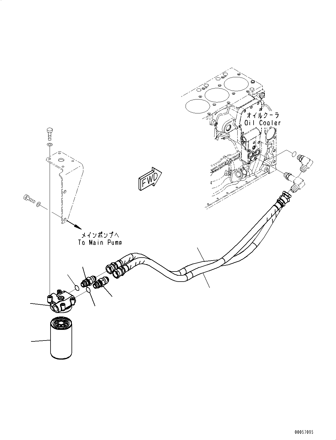 Engines Komatsu / SAA4D107E-1D S/N 26527701-UP (For PC160LC-8)(0000205c) / Engine Oil Filter (#26527701-26585150)(C006001 : ALF00-001001)