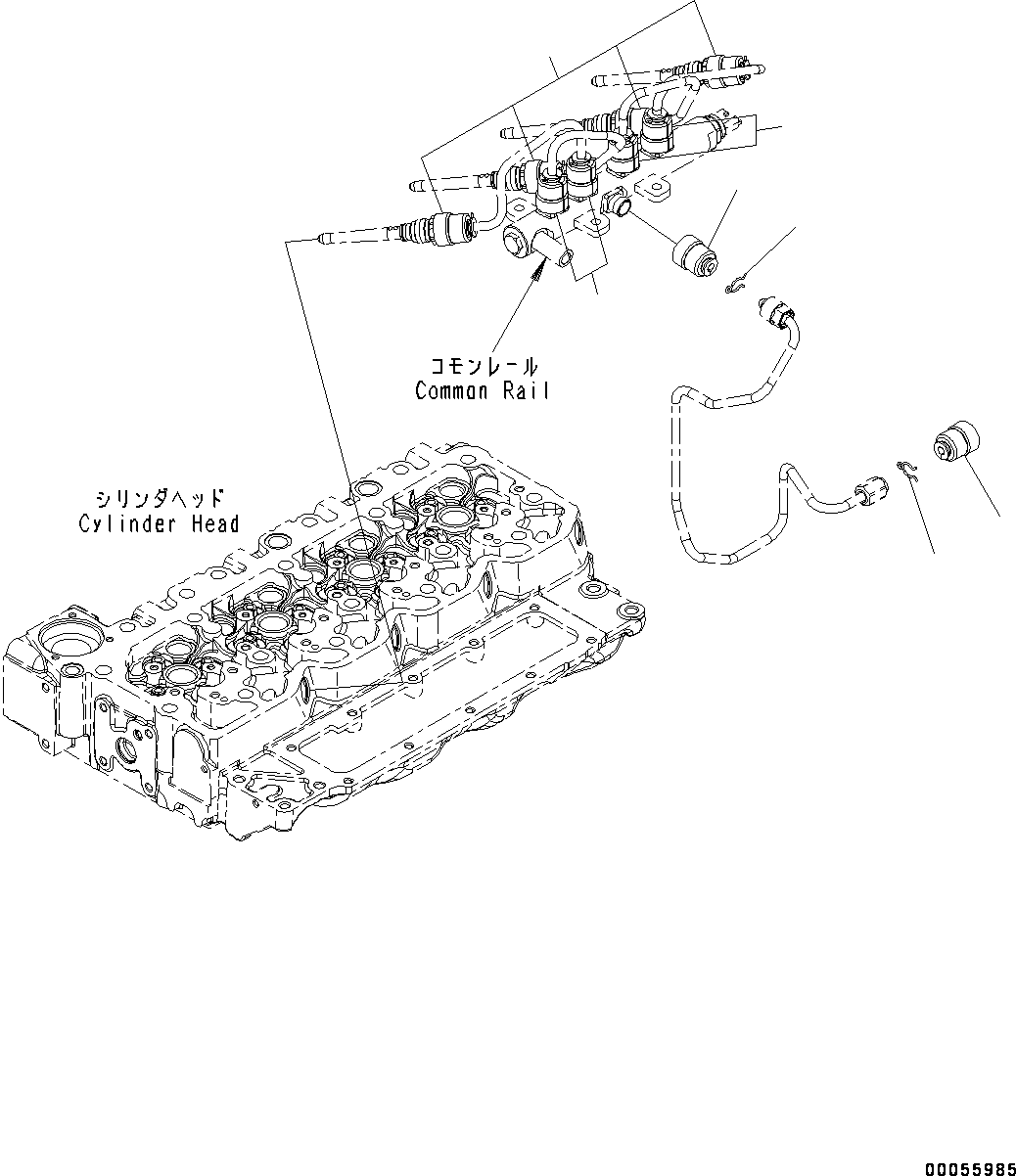 Komatsu parts book diagram for SAA4D107E-1D S/N 26527701-UP (For PC160LC-8): FUEL SYSTEM COVER (#26527701-)