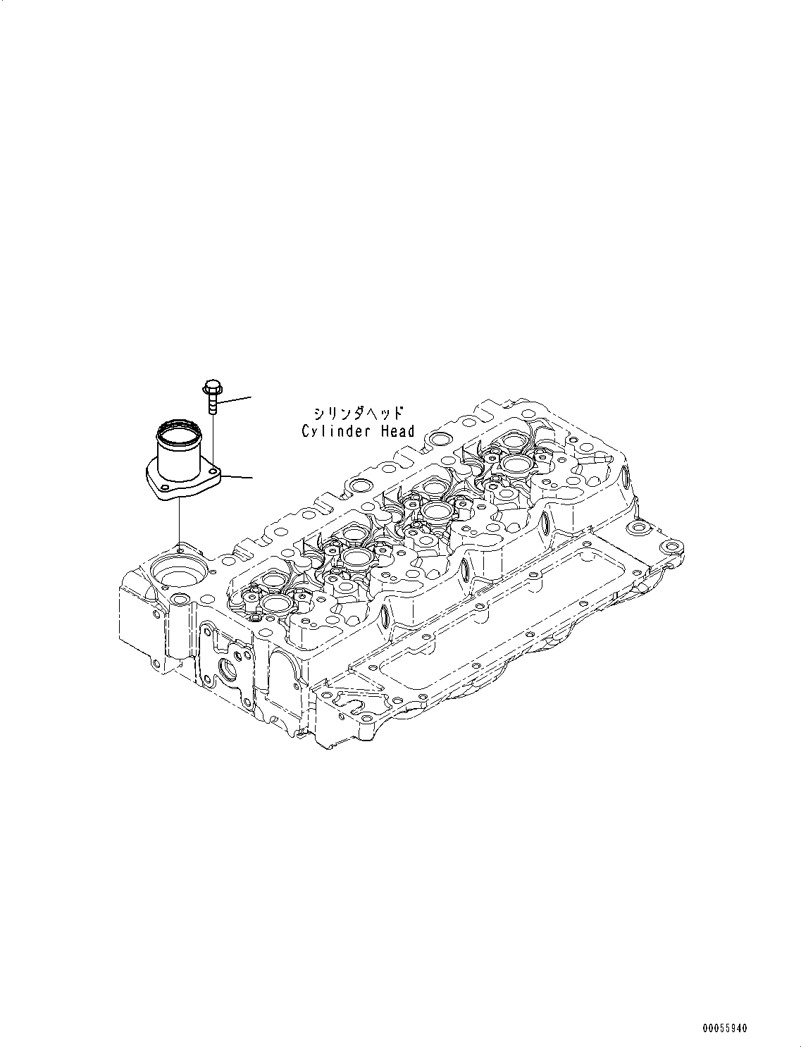 Engines Komatsu / SAA4D107E-1D S/N 26527701-UP (For PC160LC-8)(0000205c) / Water Outlet Connector (#26527701-)(E010001 : AWO00-001001)
