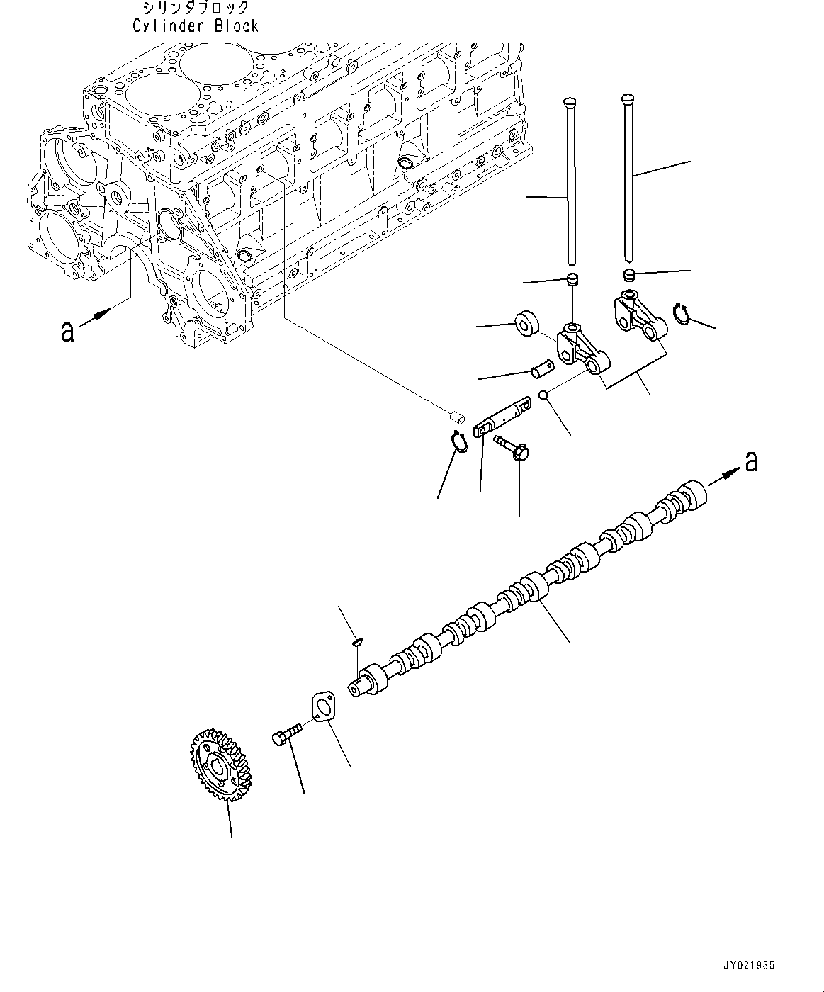 Engines Komatsu / SAA6D125E-5J S/N 566329-UP (For HM250-2)(0000209c) / Camshaft, Inner Parts (#566329-)(B001001 : A2410-001001)