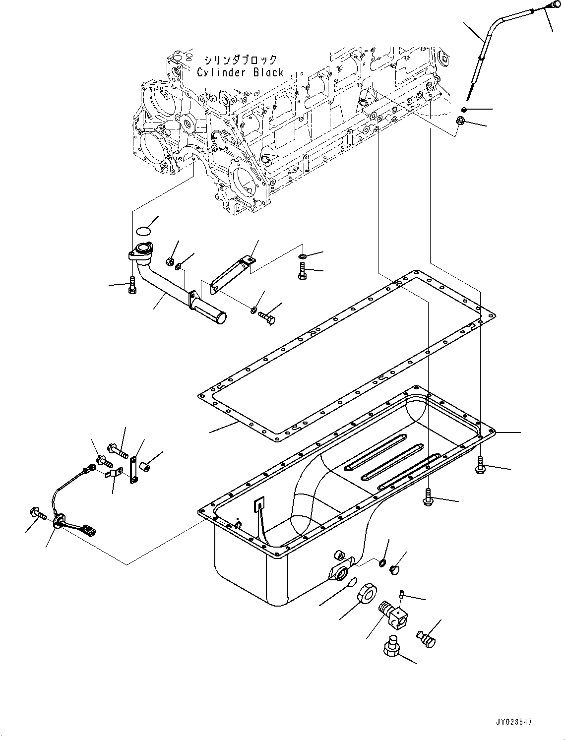 Engines Komatsu / SAA6D125E-5J S/N 566329-UP (For HM250-2)(0000209c) / Engine Oil Pan,  (#567017-)(B007002 : A2110-001001A)
