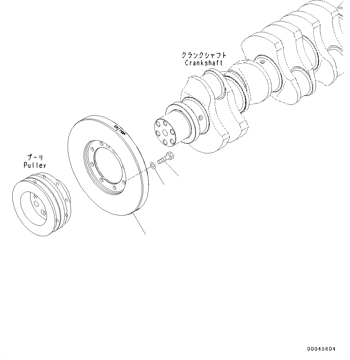 Engines Komatsu / SAA6D125E-5J S/N 566329-UP (For HM250-2)(0000209c) / Vibration Damper (#566329-)(B013001 : A2330-001001)