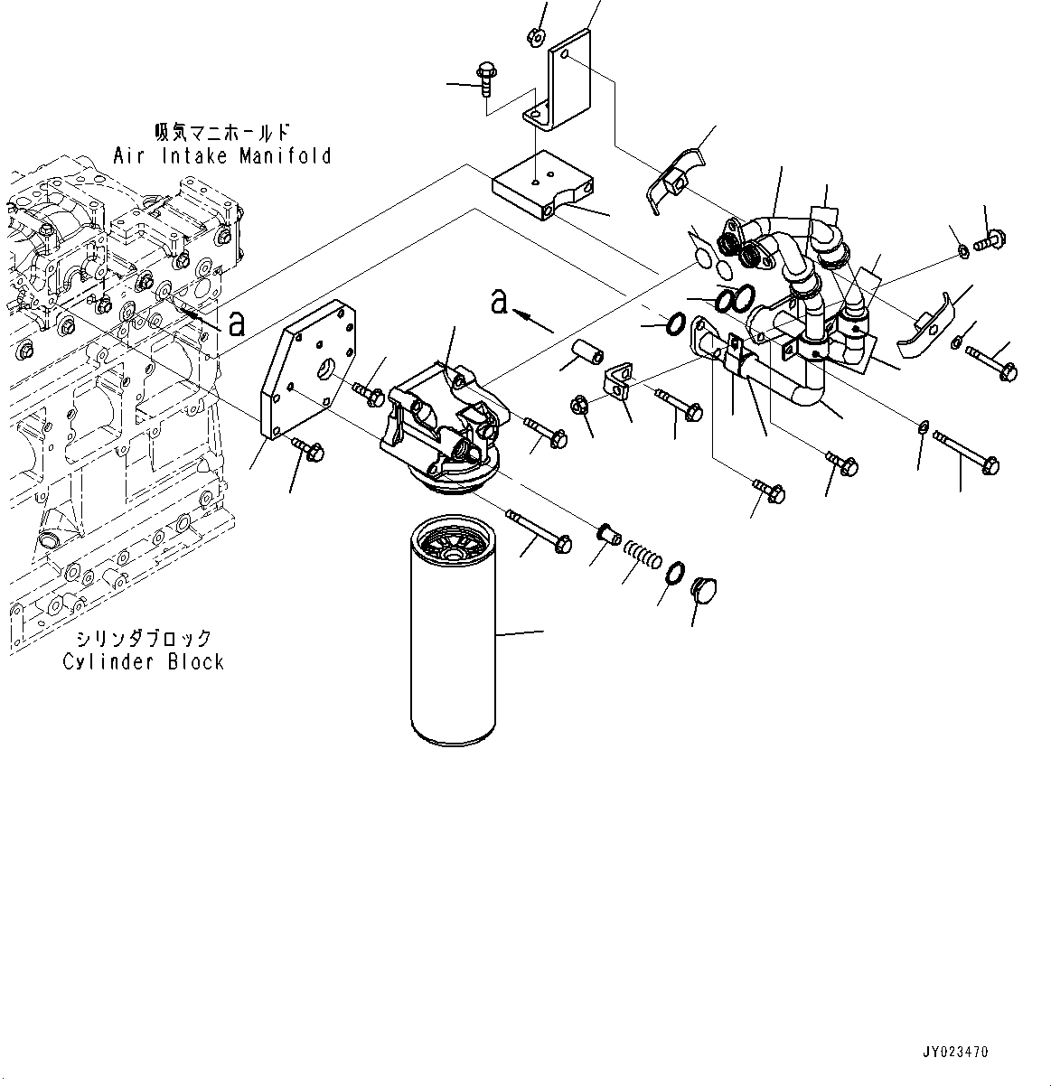 Engines Komatsu / SAA6D125E-5J S/N 566329-UP (For HM250-2)(0000209c) / Engine Oil Filter (#566329-)(C002001 : A3110-001001)