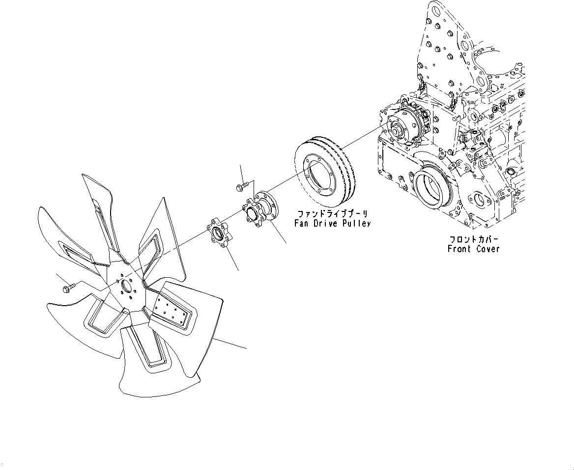 Engines Komatsu / SAA6D125E-5J S/N 566329-UP (For HM250-2)(0000209c) / Cooling Fan (#566329-)(E003001 : A5030-001001)