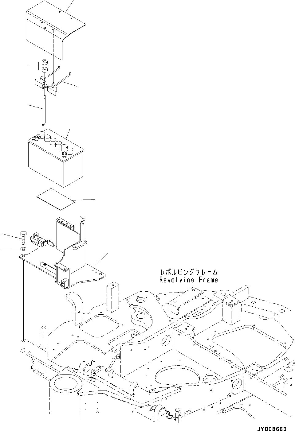 Excavators Komatsu / PC55MR-3 S/N 15001-UP (EU Spec.)(0000222c) / Battery (#15001-)(E001001 : E0100-001001)