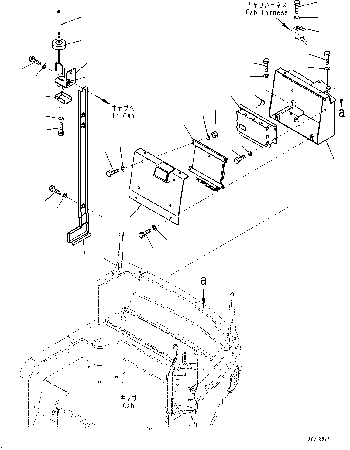 Excavators Komatsu / PC55MR-3 S/N 15001-UP (EU Spec.)(0000222c) / KOMTRAX Controller and Wiring Harness (#15001-16000)(E014001 : E0201-007001)