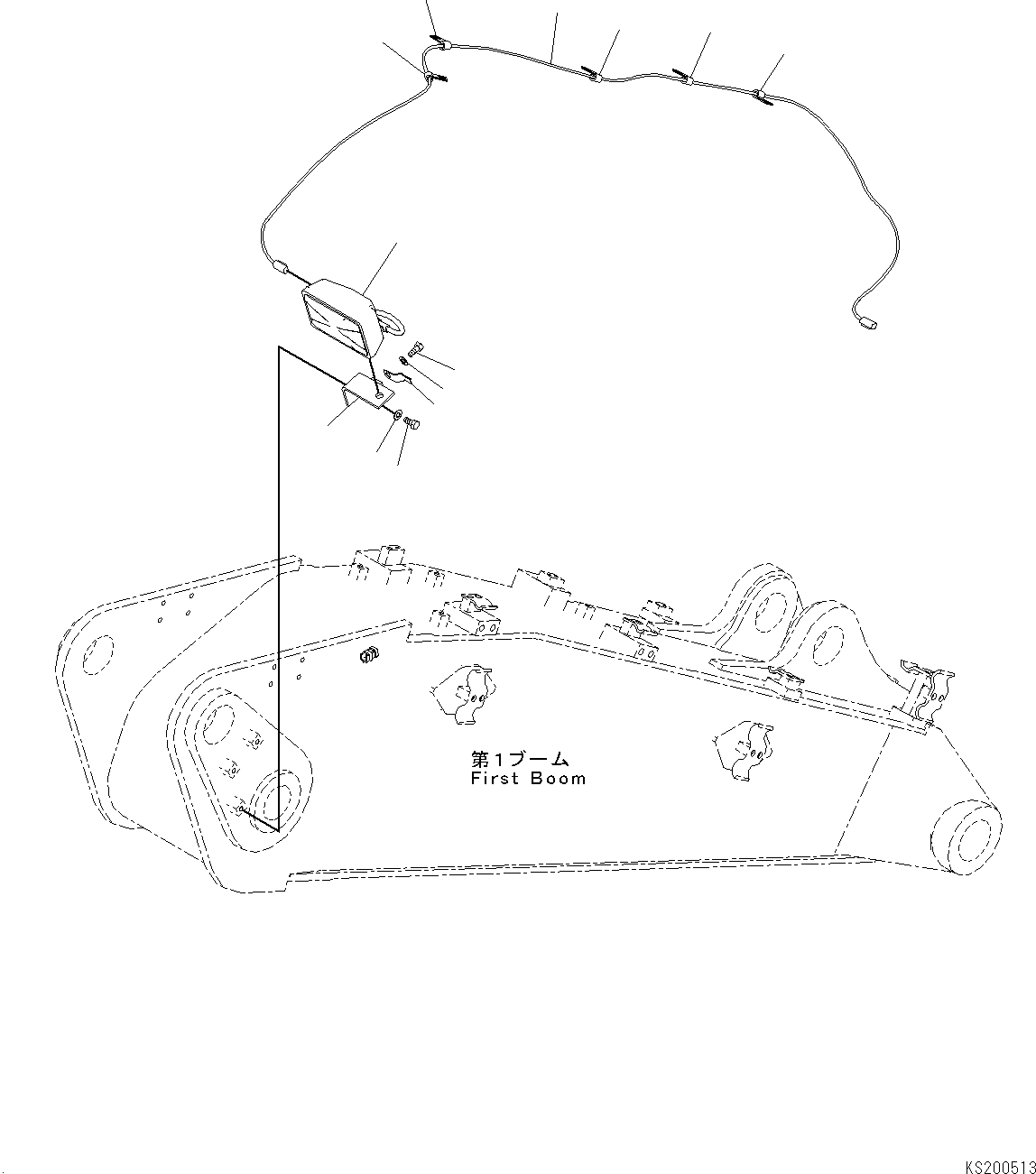 Excavators Komatsu / PC190LC-8 S/N K50001-UP(0000235U) / Boom, 2-Piece Boom, 1-Attachment, Working Lamp(T002003 : T1110-008003)