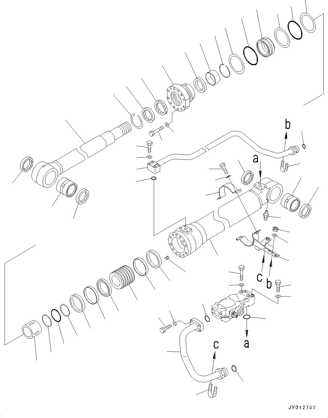 Excavators Komatsu / PC190LC-8 S/N K50001-UP(0000235U) / Boom Cylinder, for Machine with 2-Piece Boom, Boom Cylinder, Inner Parts (2/2)(T018003 : T1120-002003)