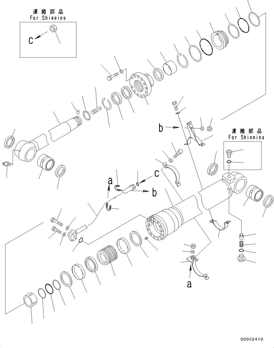 Excavators Komatsu / PC190LC-8 S/N K50001-UP(0000235U) / Arm Cylinder, Inner Parts(T022001 : T1140-002001)