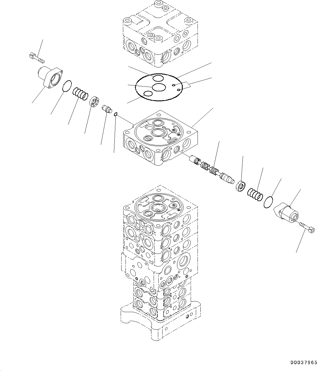 Komatsu parts book diagram for PC190NLC-8 S/N K50001-UP: MAIN CONTROL VALVE, 1-ACTUATOR, 2-PIECE BOOM, INNER PARTS (26/31)
