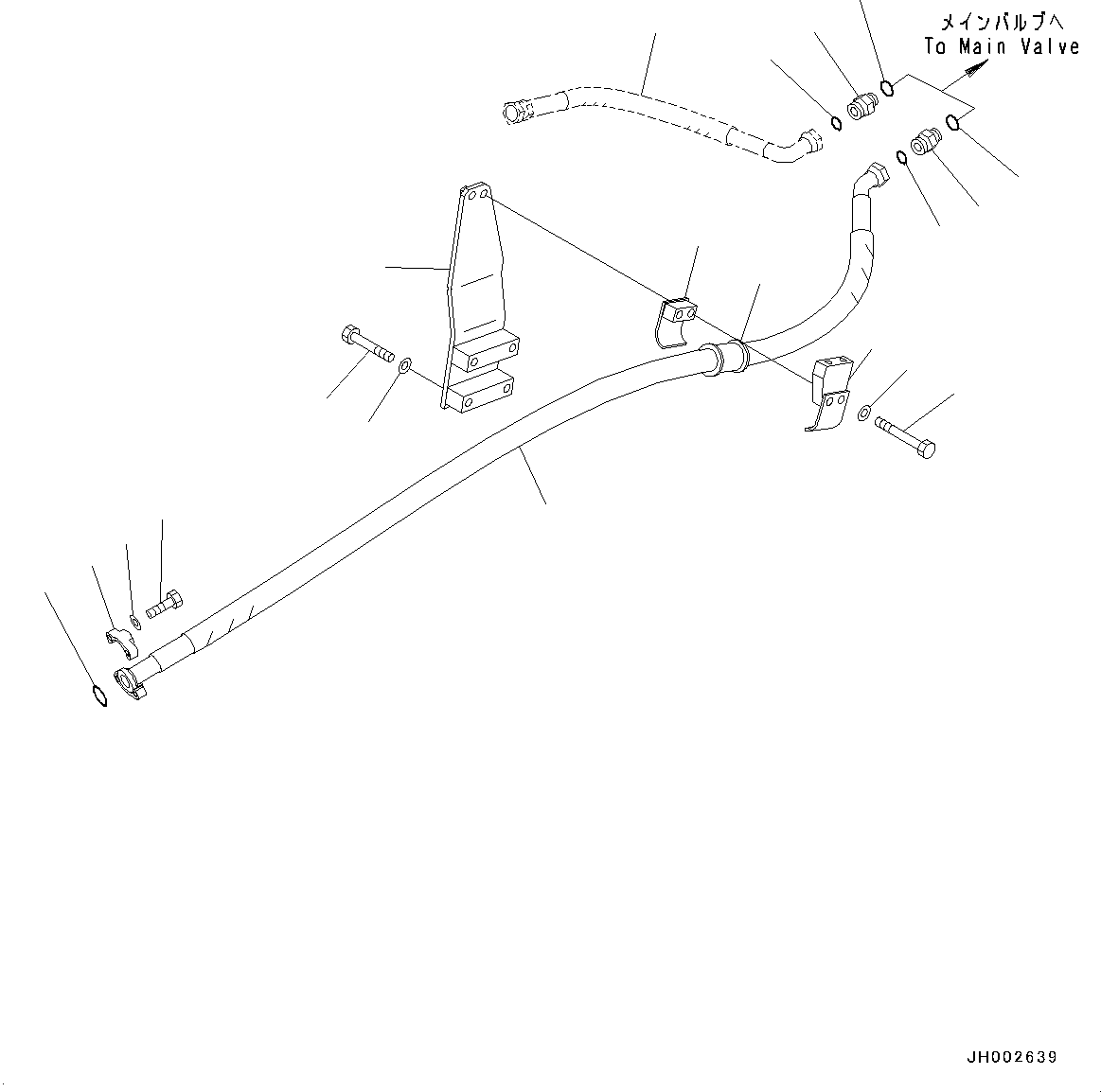Komatsu parts book diagram for PC190NLC-8 S/N K50001-UP: ACTUATOR CIRCUIT, 2-PIECE BOOM