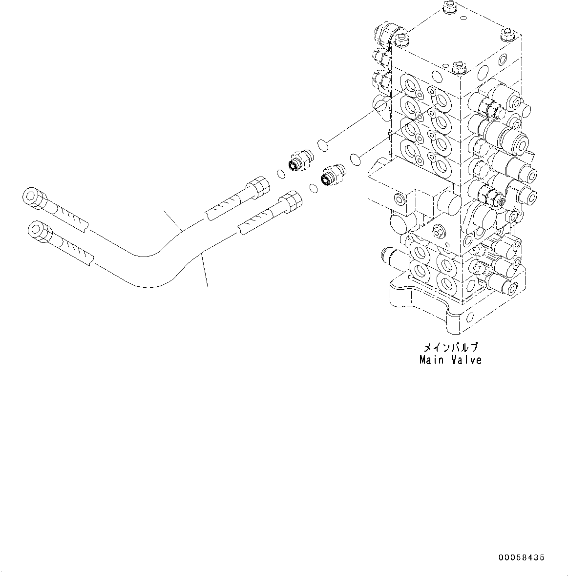 Komatsu parts book diagram for PC190NLC-8 S/N K50001-UP: ACTUATOR CIRCUIT, 2-ACTUATOR, HCU-C