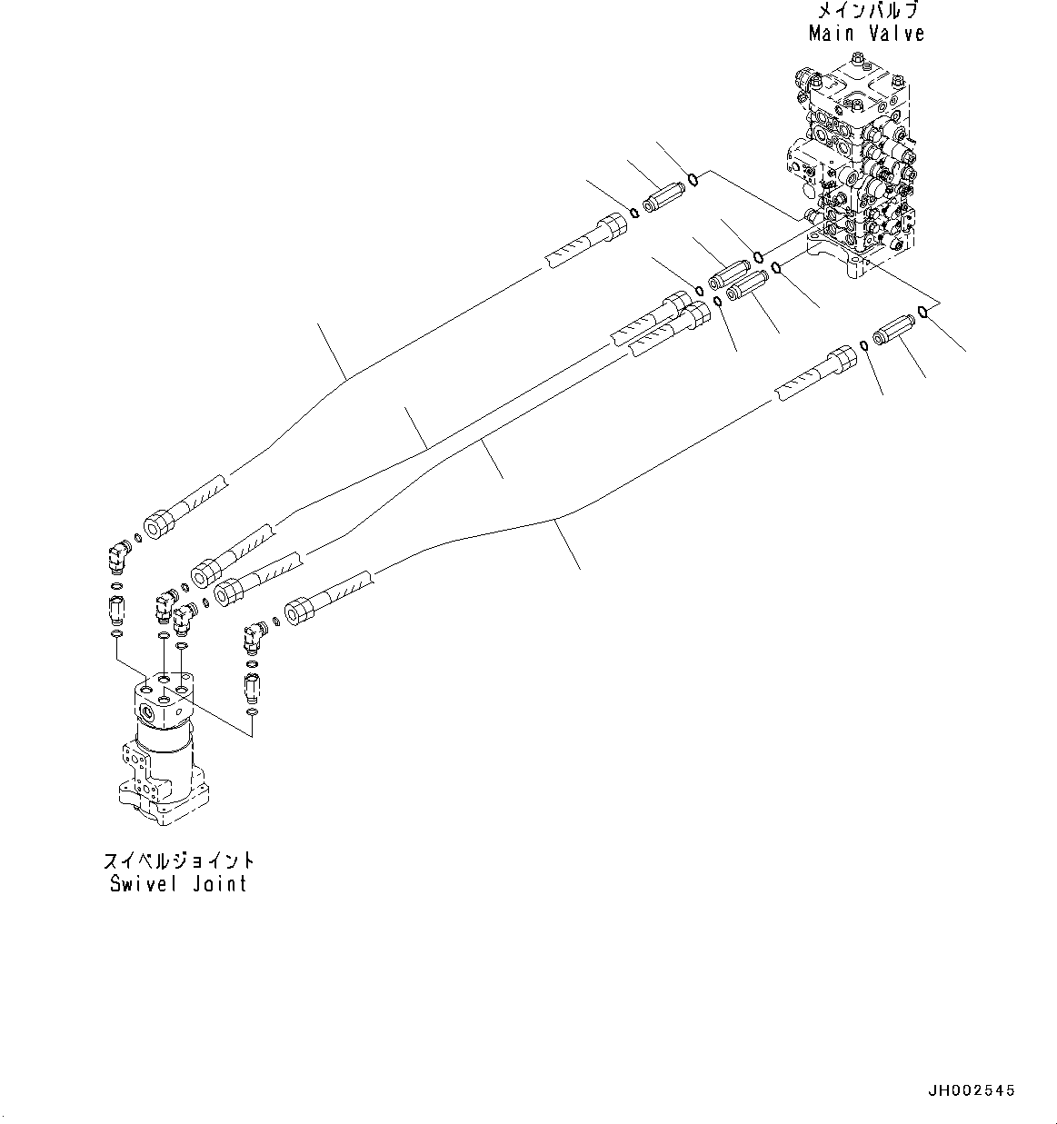 Komatsu parts book diagram for PC190NLC-8 S/N K50001-UP: TRAVEL CIRCUIT
