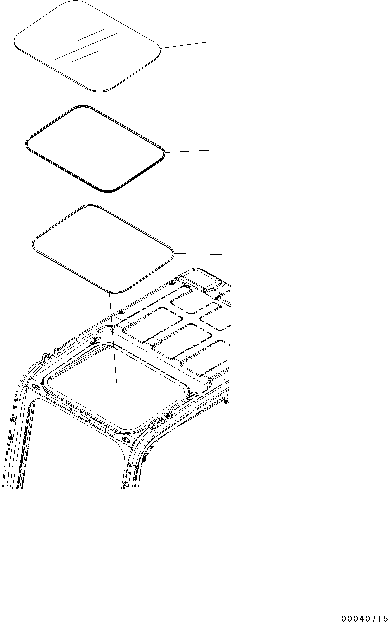 Komatsu parts book diagram for PC190NLC-8 S/N K50001-UP: CAB, 1-ACTUATOR, ROOF WINDOW