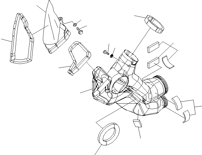 Komatsu parts book diagram for PC190NLC-8 S/N K50001-UP: CAB, 1-ACTUATOR, CAB IN PARTS, MONITOR DUCT
