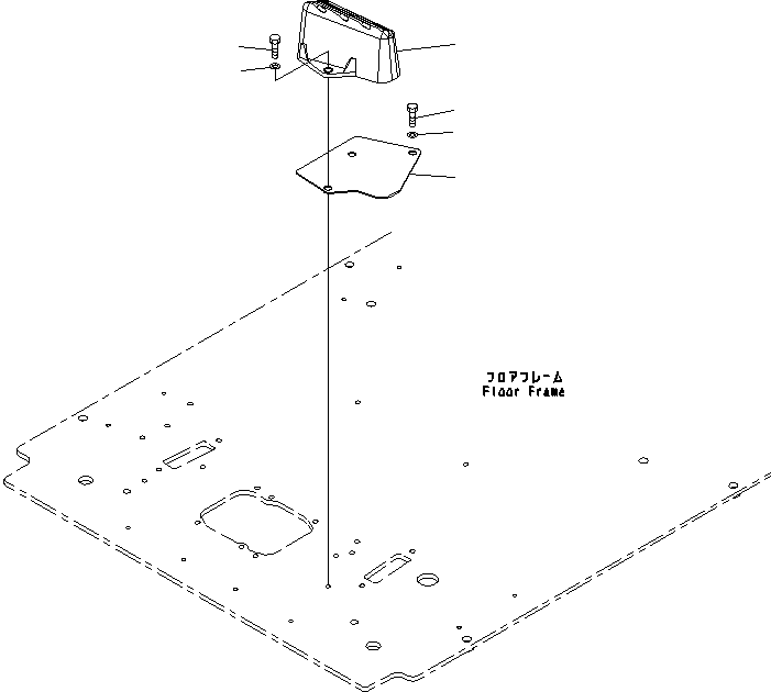 Komatsu parts book diagram for PC190NLC-8 S/N K50001-UP: CAB, 1-ACTUATOR, FLOOR, FOOT REST, LHS