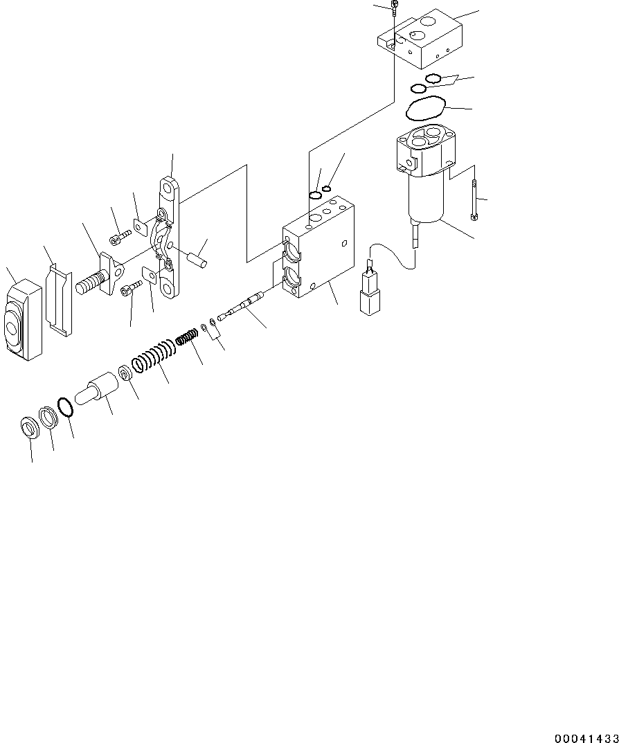 Komatsu parts book diagram for PC190NLC-8 S/N K50001-UP: CAB, 1-ACTUATOR, FLOOR, P.P.C. VALVE, FOR 1ST. ATTACHMENT