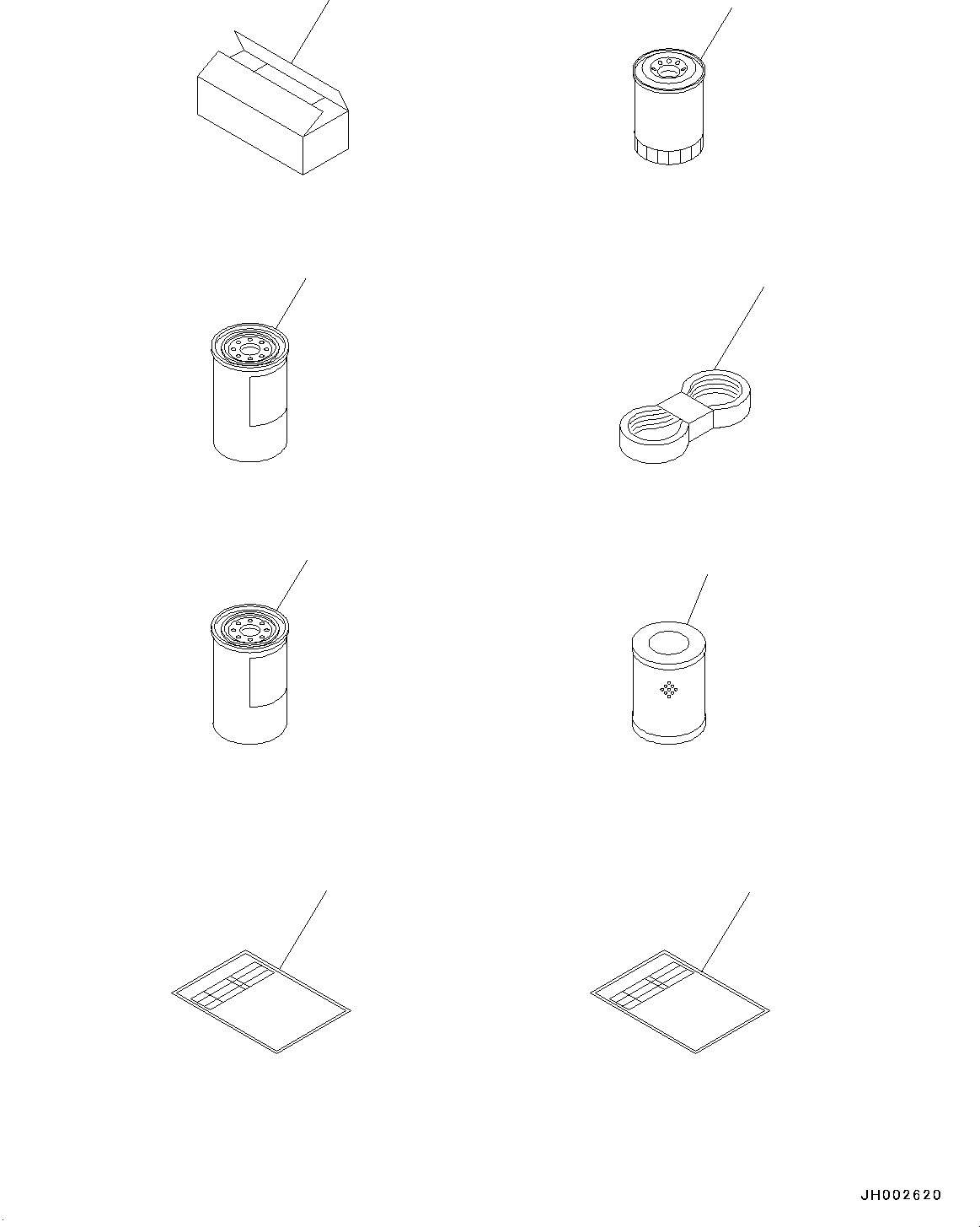 Komatsu parts book diagram for PC190NLC-8 S/N K50001-UP: SPARE PARTS FOR 1ST SERVICE