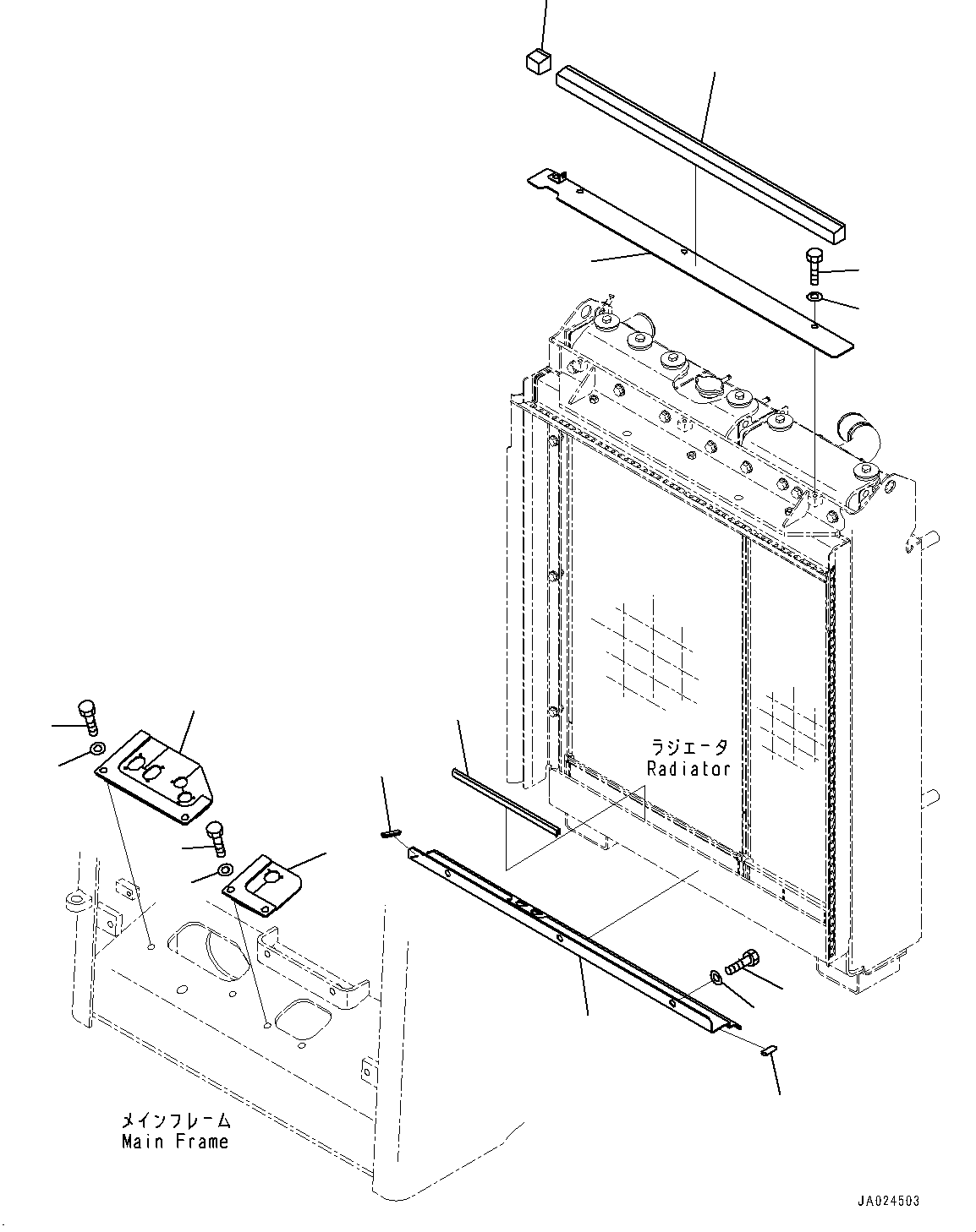 Bulldozers Komatsu / D65EX-16 S/N 80001-UP(0000238C) / Radiator, Baffle (#82117-)(C004009 : C0100-003009)