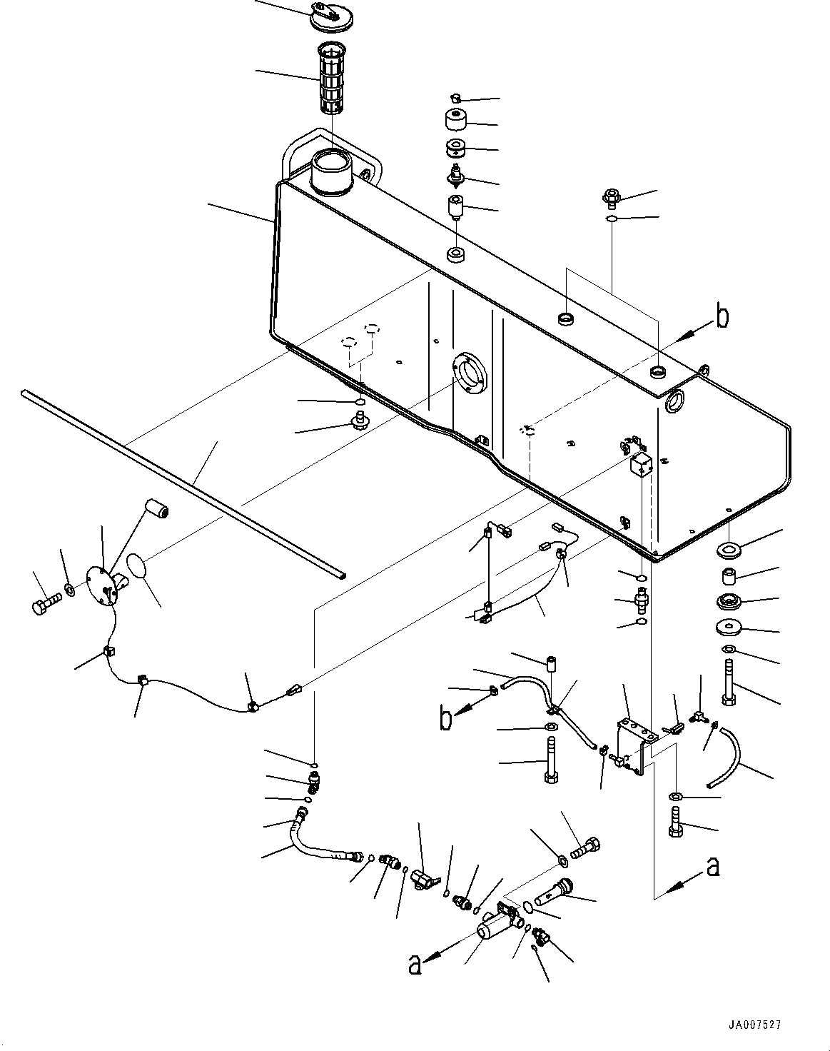 Bulldozers Komatsu / D65EX-16 S/N 80001-UP(0000238C) / Fuel Tank (#80001-)(D001001 : D0100-001001)