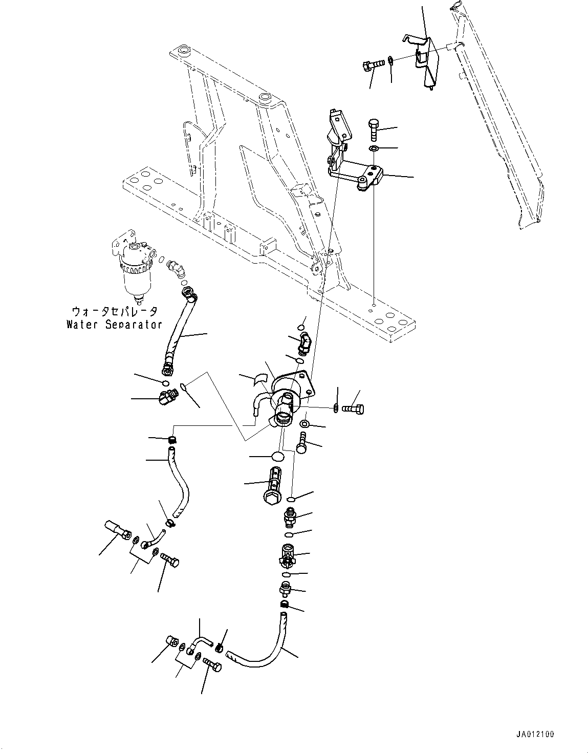 Bulldozers Komatsu / D65EX-16 S/N 80001-UP(0000238C) / Fuel Supply Piping, Strainer (#80001-)(D007005 : D0200-003005)