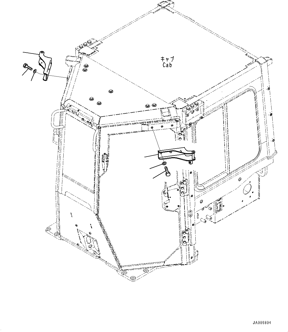 Bulldozers Komatsu / D65PX-16 S/N 80001-UP(0000239C) / ROPS Cab, Door Open Lock (1/2) (#80001-)(K026015 : K0210-011009)