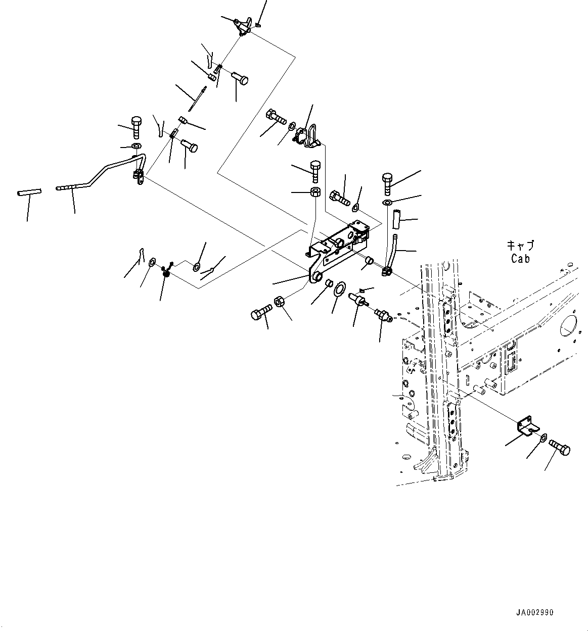 Bulldozers Komatsu / D65PX-16 S/N 80001-UP(0000239C) / ROPS Cab, Parking Brake Lever (#80001-80849)(K026043 : K0210-011034)