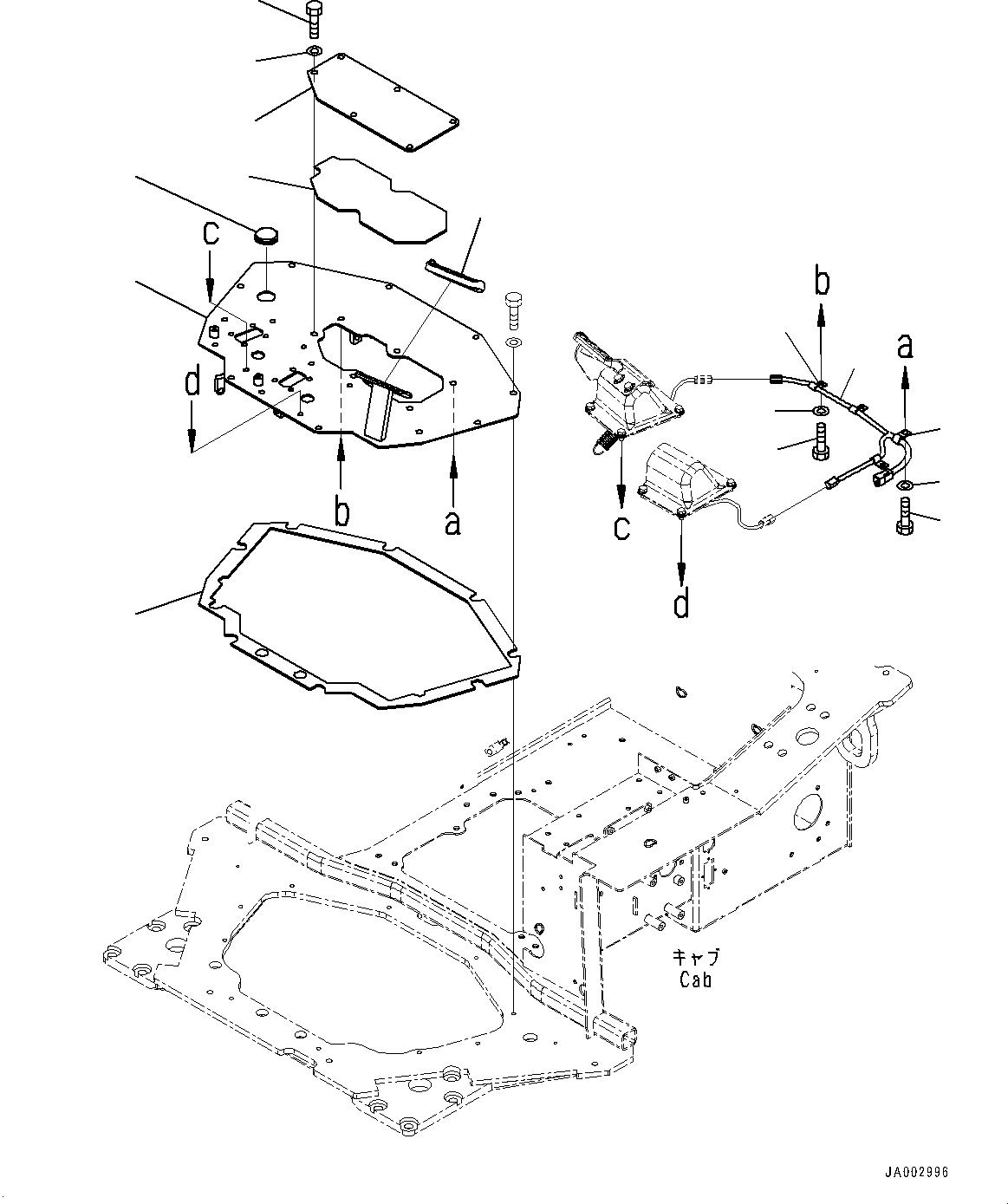 Bulldozers Komatsu / D65PX-16 S/N 80001-UP(0000239C) / ROPS Cab, Brake Pedal (#80001-)(K026048 : K0210-011037)