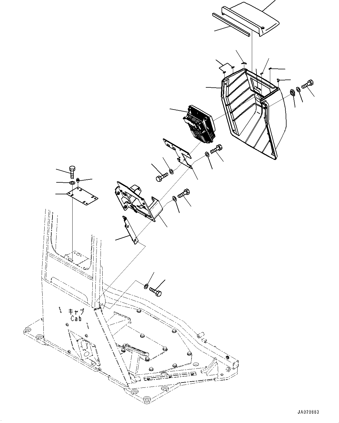 Bulldozers Komatsu / D65PX-16 S/N 80001-UP(0000239C) / ROPS Cab, Footrest (#80001-)(K026057 : K0210-011046)