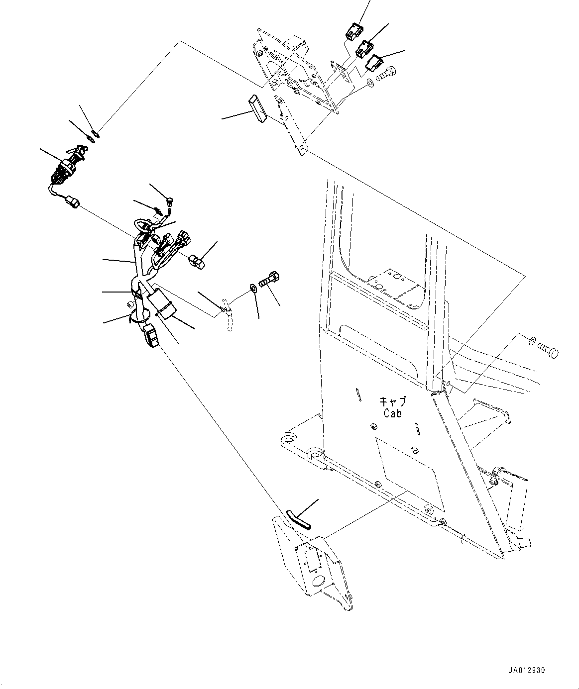 Bulldozers Komatsu / D65PX-16 S/N 80001-UP(0000239C) / ROPS Cab, Dashboard Cover (2/2) (#80001-)(K026058 : K0210-011047)