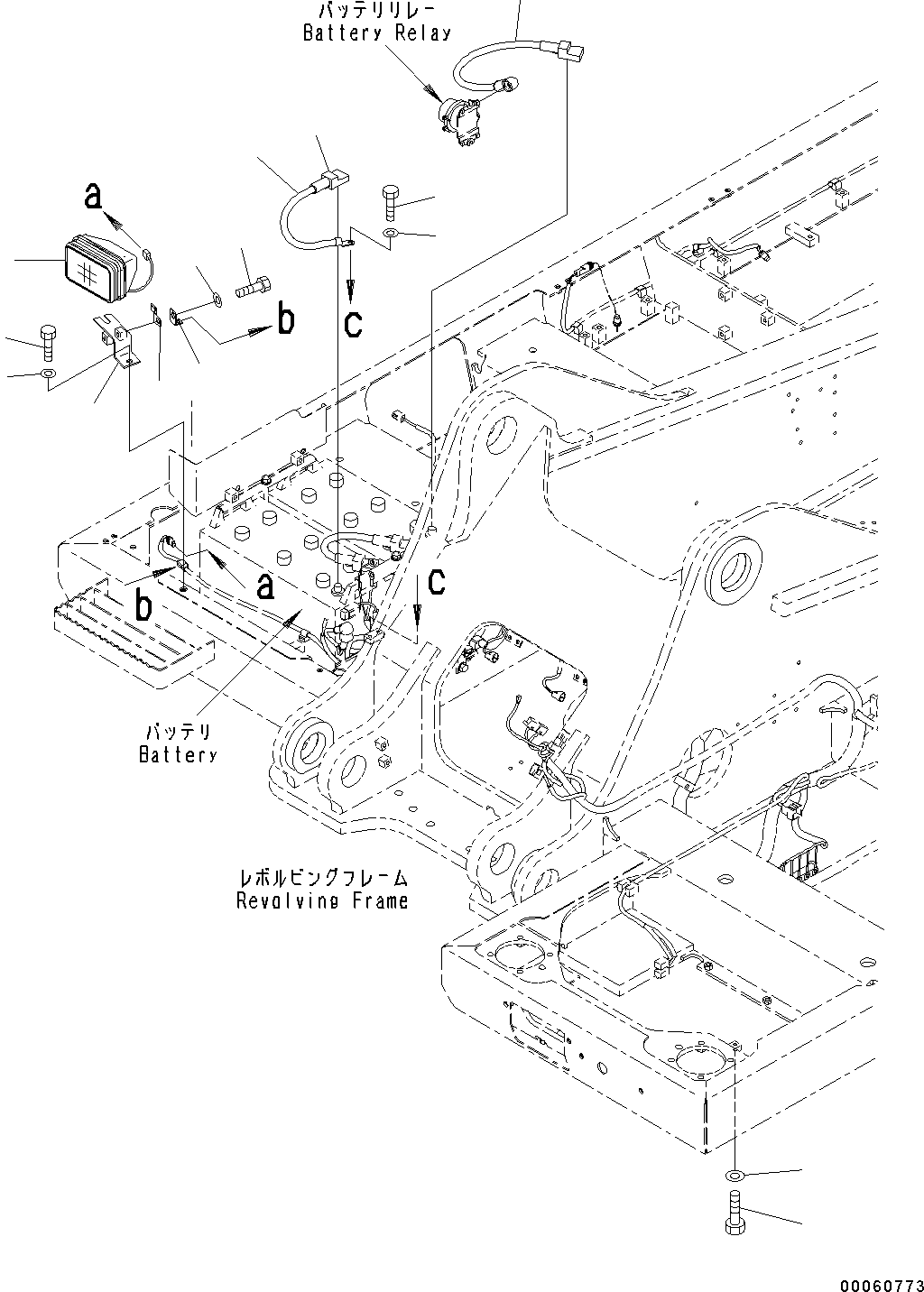 Excavators Komatsu / PC300-8 S/N C50001-UP(0000242B) / Electric Wiring Working Light (#C50001-)(E003005 : E0200-001005)