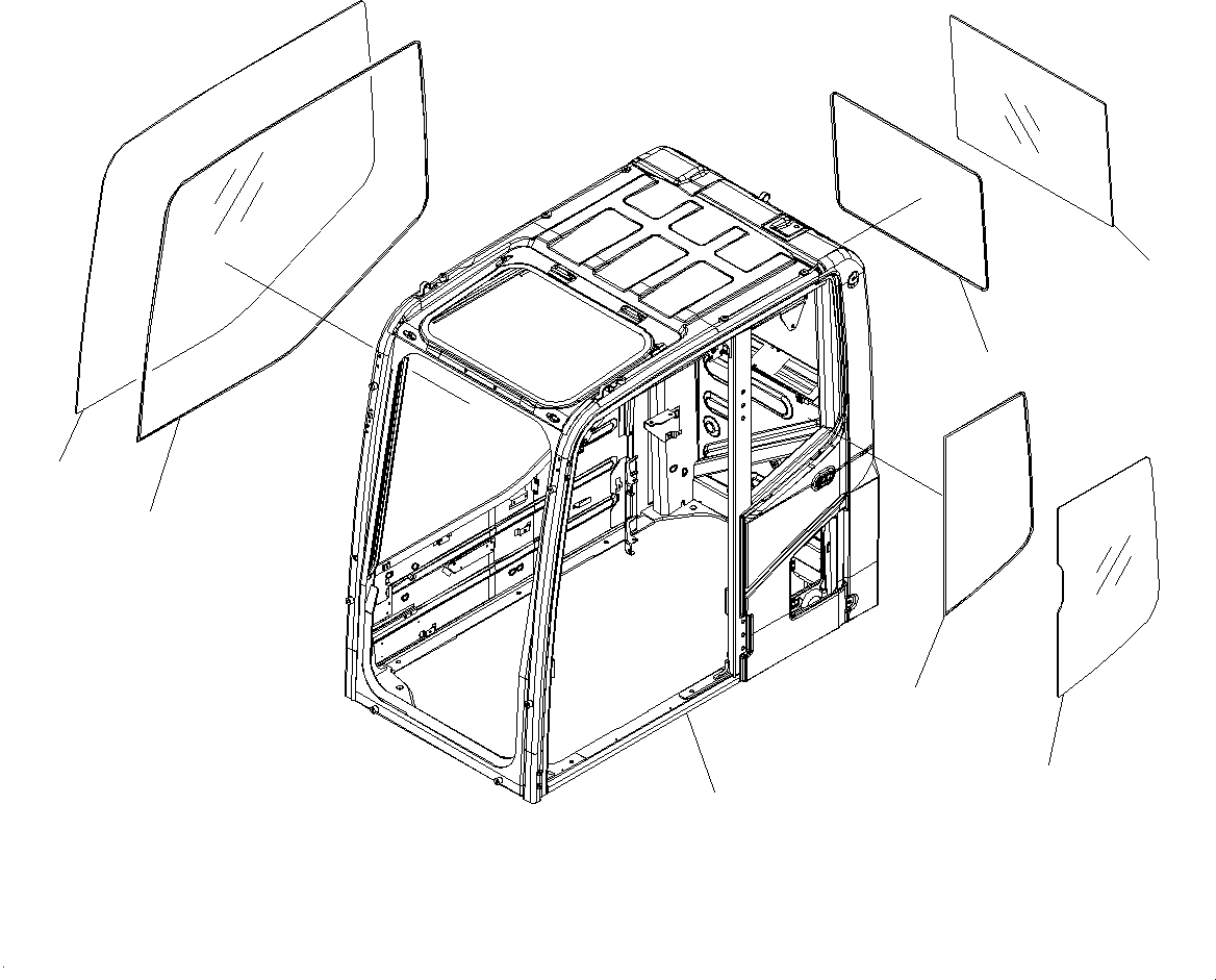 Excavators Komatsu / PC300-8 S/N C50001-UP(0000242B) / Cab, With AM-FM Radio For Asia Cab And Window (#C50001-)(K007001 : K1110-004001)