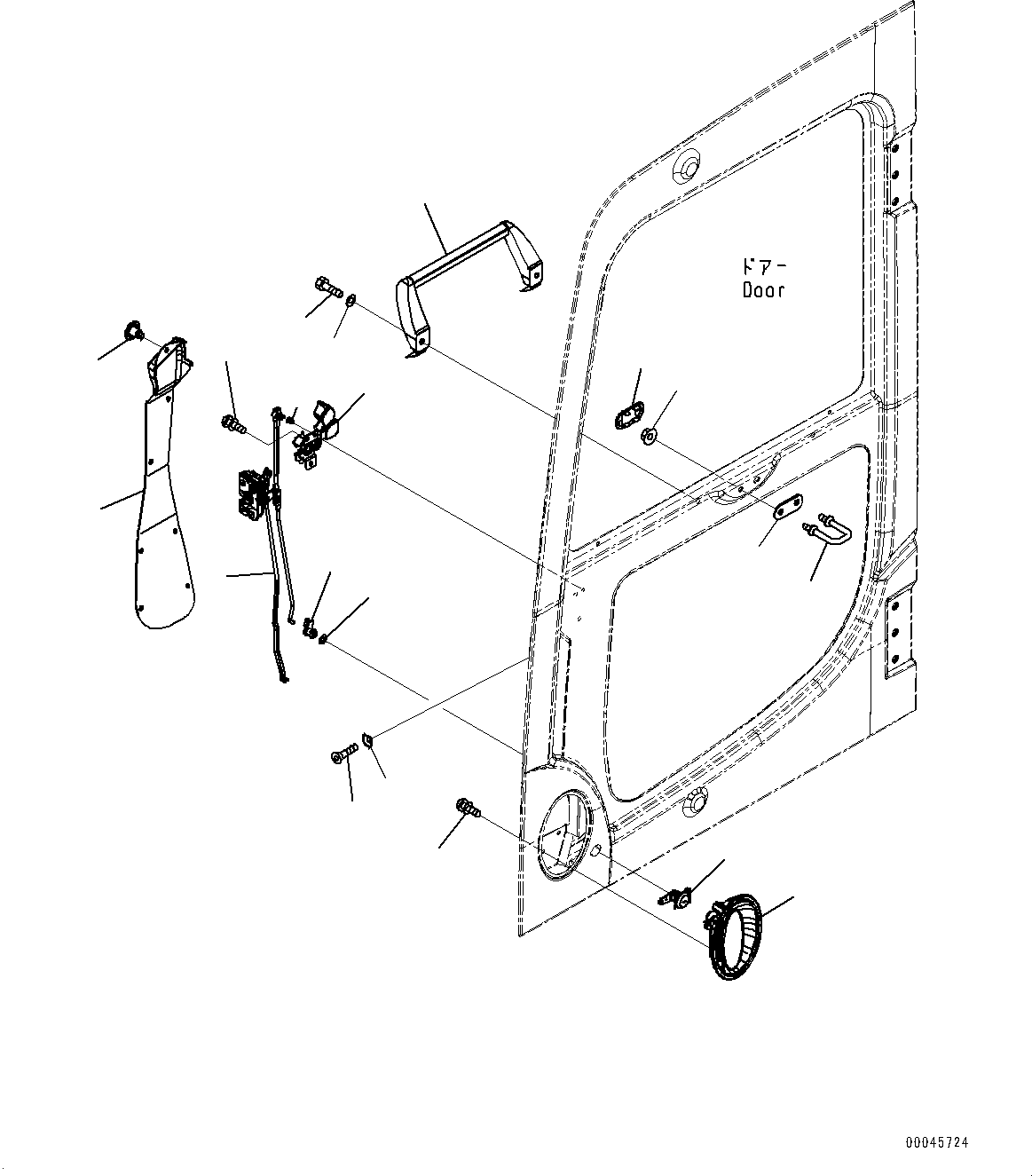 Excavators Komatsu / PC300-8 S/N C50001-UP(0000242B) / Cab, With AM-FM Radio For Asia Door Lock (#C50001-)(K007006 : K1110-004006)