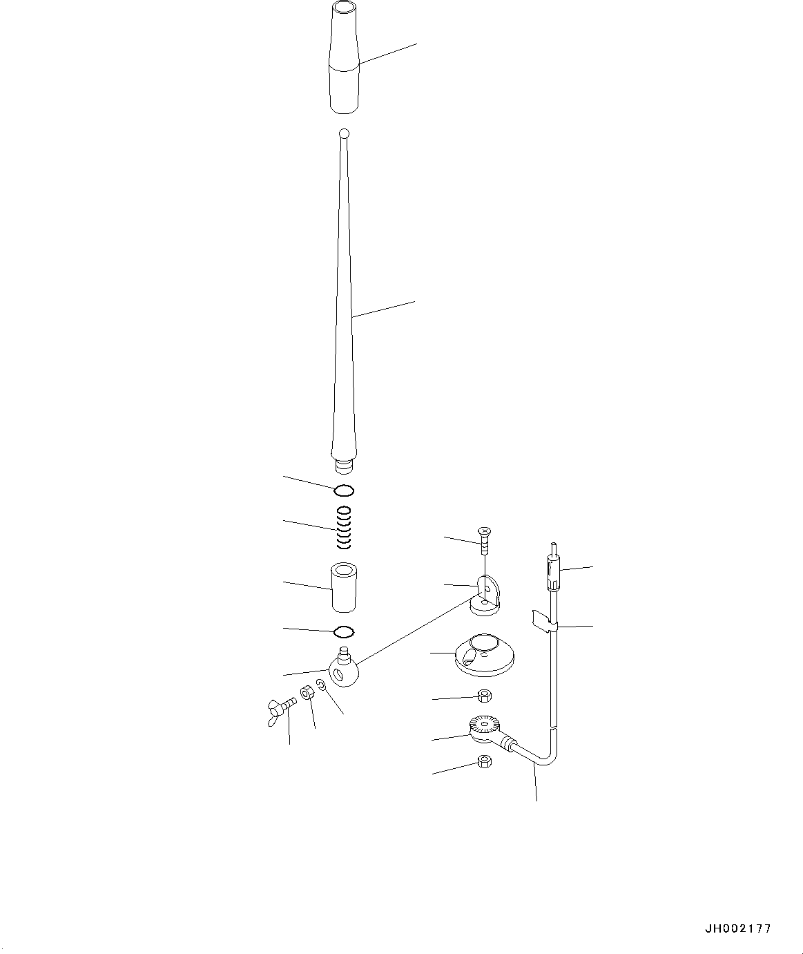 Excavators Komatsu / PC300-8 S/N C50001-UP(0000242B) / Cab, With AM-FM Radio For Asia Rubber Antenna (#C50001-)(K007009 : K1110-004009)