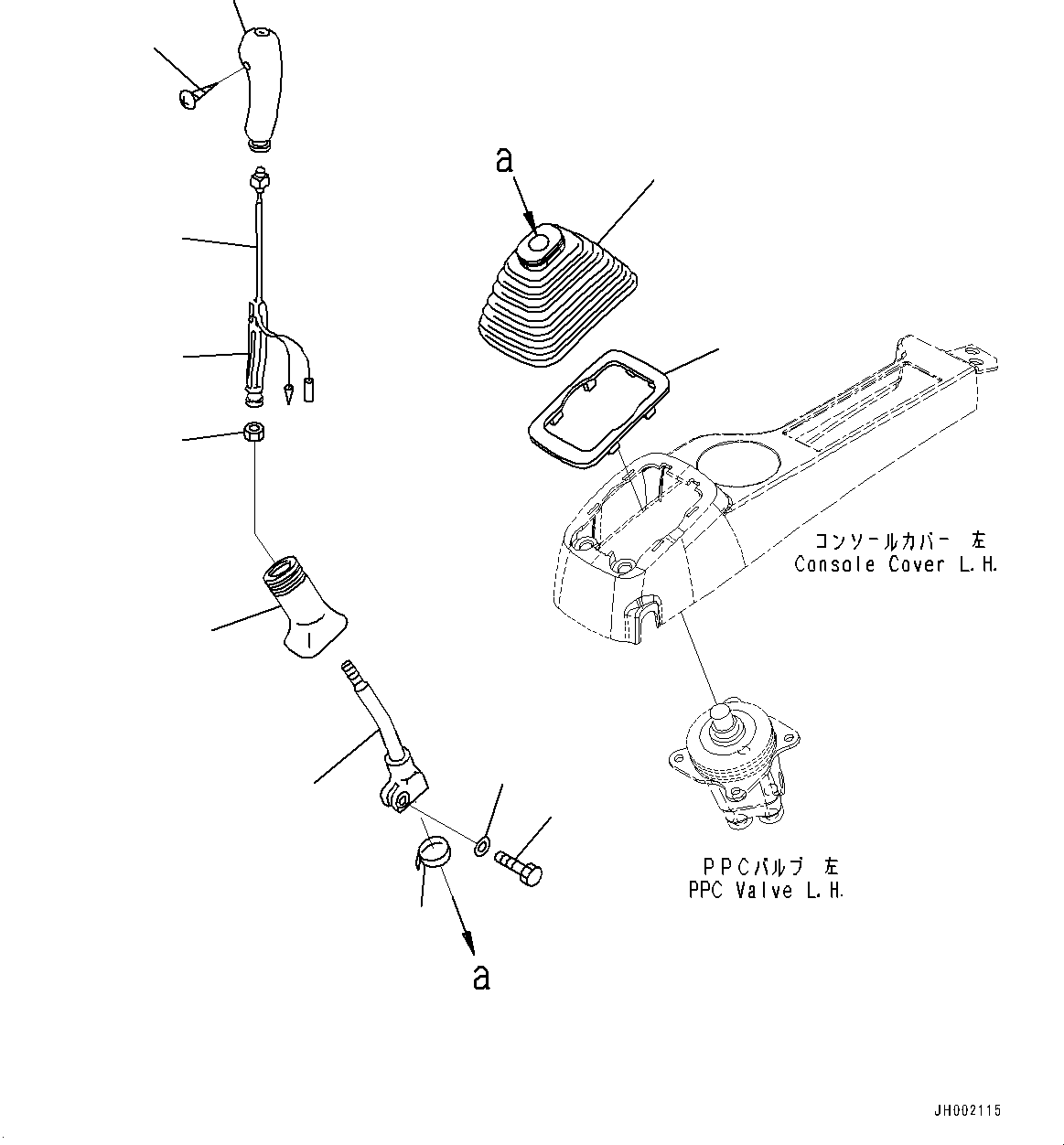 Excavators Komatsu / PC300-8 S/N C50001-UP(0000242B) / Cab, With AM-FM Radio For Asia Floor, Lever, LHS (#C50001-)(K007034 : K1110-004034)