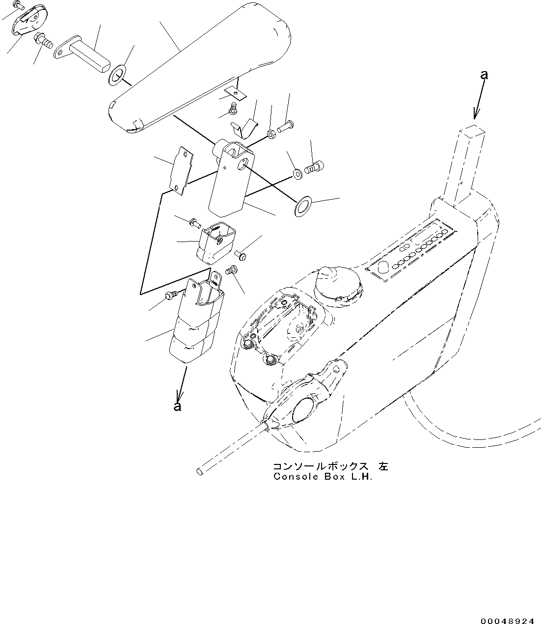 Excavators Komatsu / PC300-8 S/N C50001-UP(0000242B) / Cab, With AM-FM Radio For Asia Floor, Arm Rest, LHS (#C50001-)(K007039 : K1110-004039)