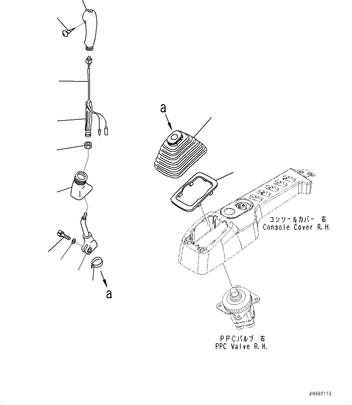 Excavators Komatsu / PC300-8 S/N C50001-UP(0000242B) / Cab, With AM-FM Radio For Asia Floor, Lever, RHS (#C50001-)(K007040 : K1110-004040)