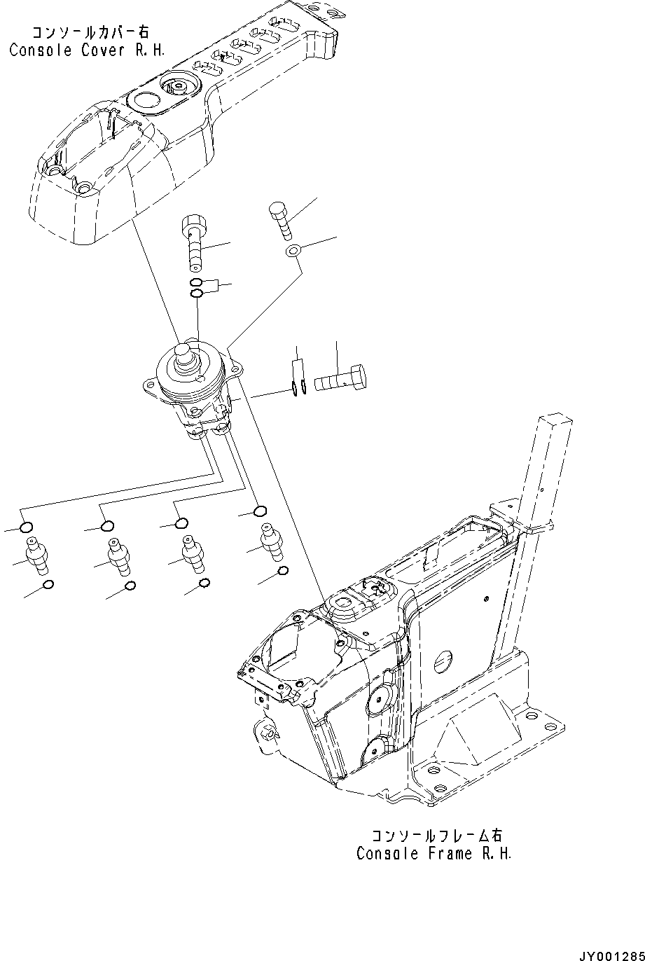 Excavators Komatsu / PC300-8 S/N C50001-UP(0000242B) / Cab, With AM-FM Radio For Asia Floor, Valve, RHS (#C50001-)(K007042 : K1110-004042)