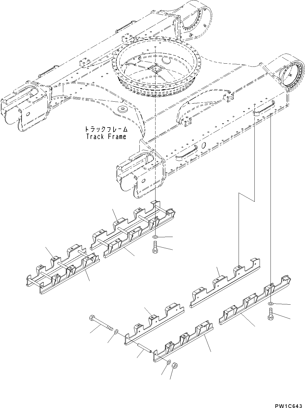 Excavators Komatsu / PC300-8 S/N C50001-UP(0000242B) / Track Guard, Full Length (#C50001-)(R013001 : R1200-003001)