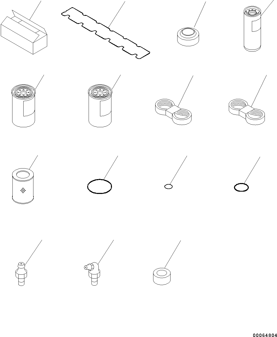 Excavators Komatsu / PC300-8 S/N C50001-UP(0000242B) / Spare Parts For 1st Service (#C50001-)(V001001 : V0100-001001)