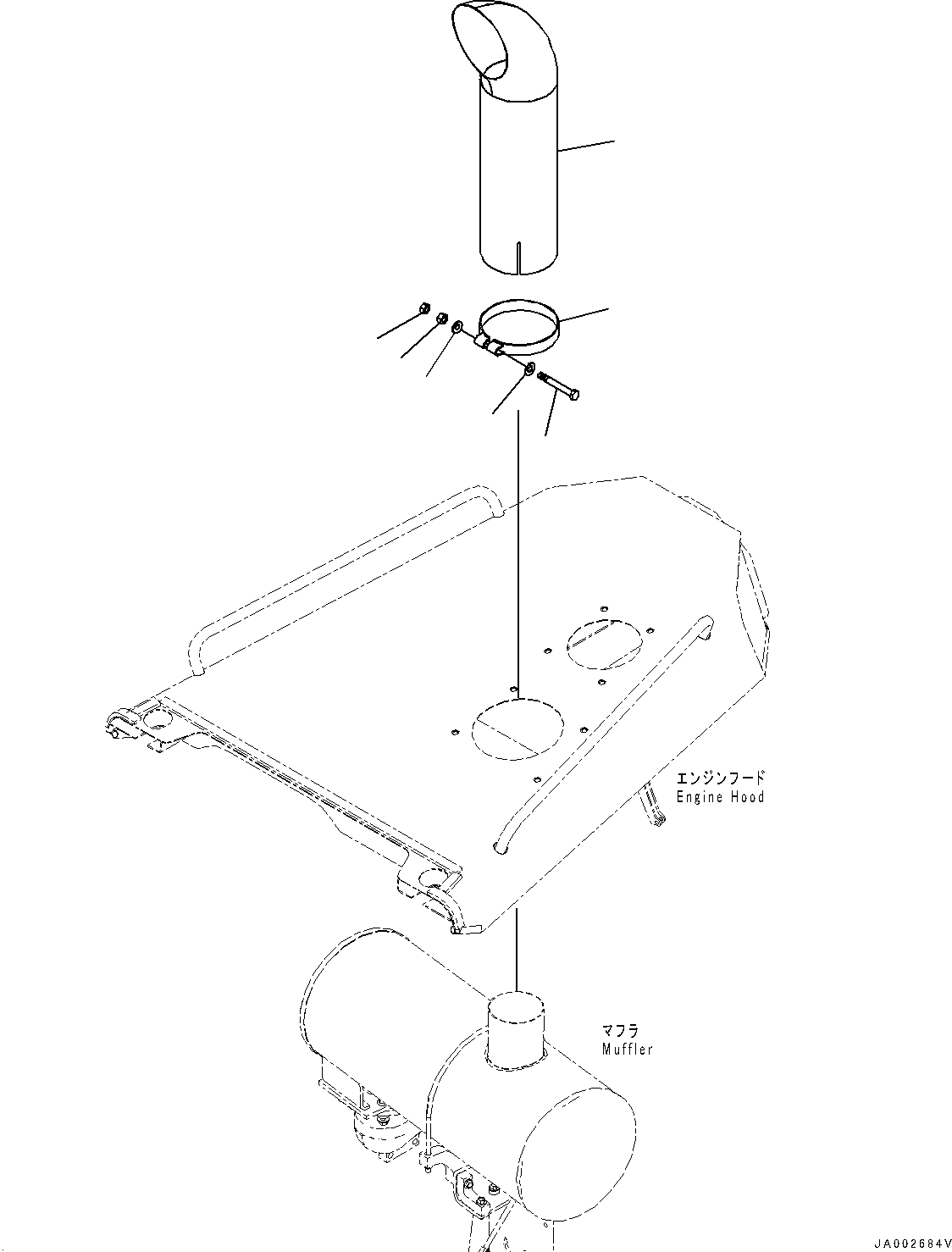 Komatsu parts book diagram for D65PX-16 S/N 80001-UP: ”R‹CЉЗ, (#80001-)