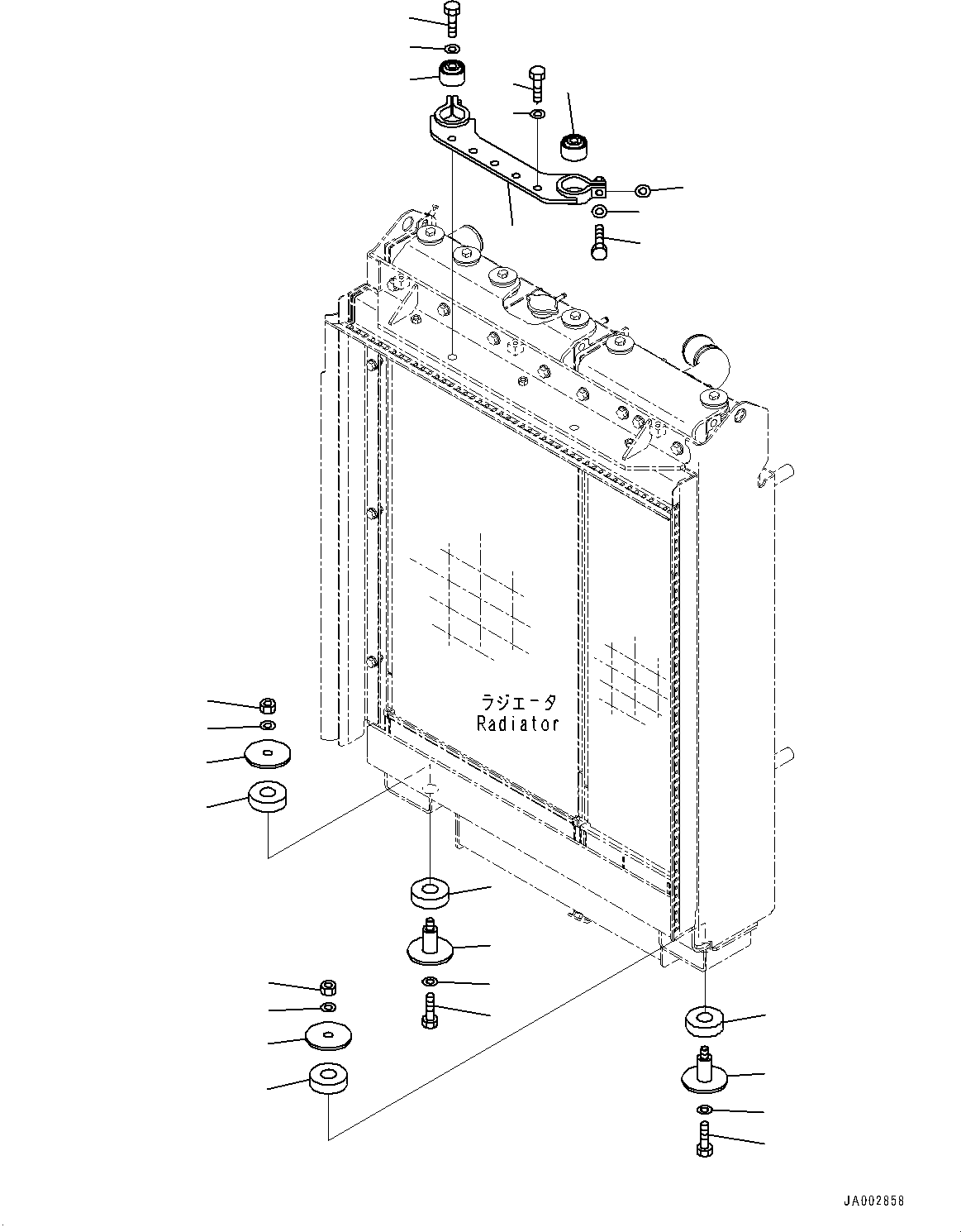 Komatsu parts book diagram for D65PX-16 S/N 80001-UP: ЧјЮґ ?А, Ћж•T‚Ї(#80001-)