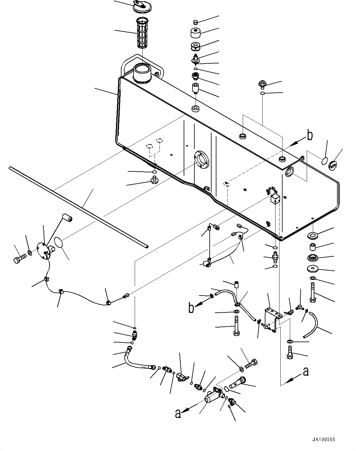 Komatsu parts book diagram for D65PX-16 S/N 80001-UP: ”R—їАЭё, (ЋY”PЋD—L —P)(#82424-83108)
