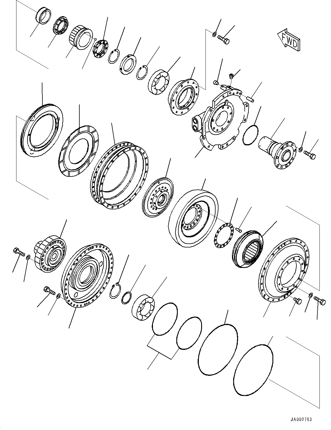 Komatsu parts book diagram for D65PX-16 S/N 80001-UP: КЯЬ ? ДЪІЭ, ОЯЭМЯҐА ?ЛЮЭ(#80001-)