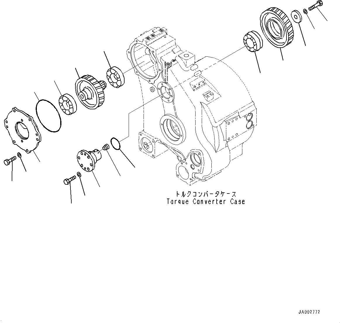 Komatsu parts book diagram for D65PX-16 S/N 80001-UP: КЯЬ ? ДЪІЭ, PTO (КЯЬ ? ГІё  ?М)  ?ЮФ ?(#80001-)